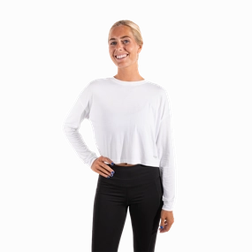 F2R Essential Run Crop Longsleeve Tee II Bamboo Fiber Fabric Reflective Trim