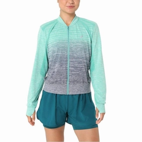 Layered Neckline Details Asics Women's Nagino Run Seamless Jacket