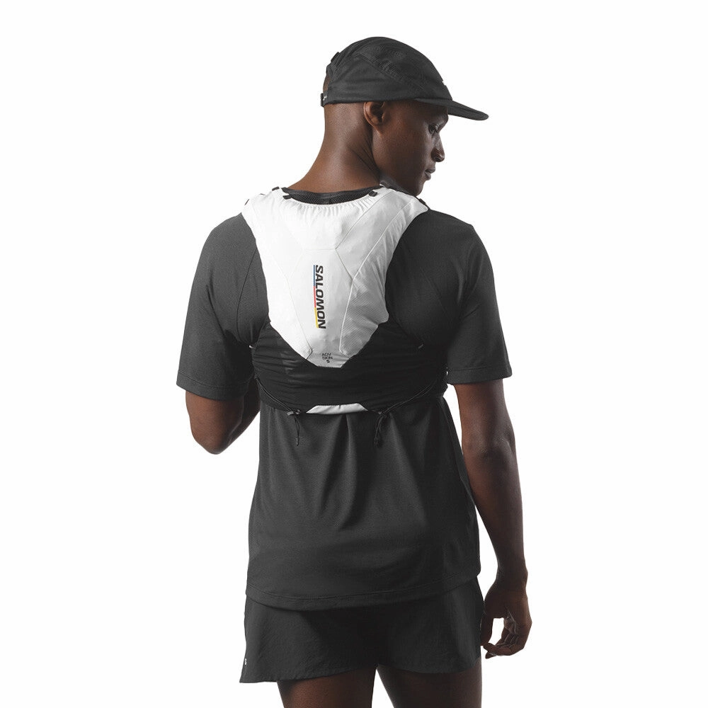 Friction Reduction Tech radius Advance Skin 5 Race Flag Set Running Vest Black / White
