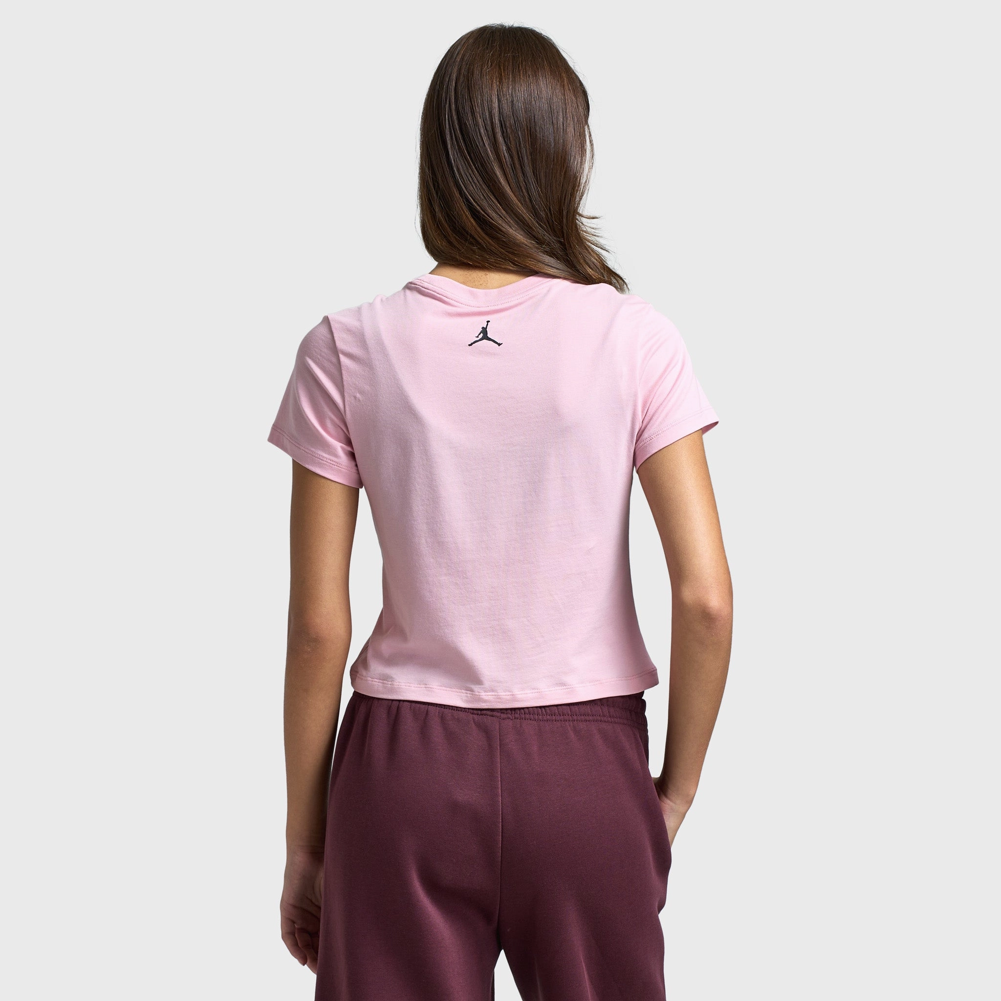 Reinforced Shoulder Seams Christmas Jordan Women's Brooklyn Tmid Girlfriend Tee BB Pink Glaze / Black
