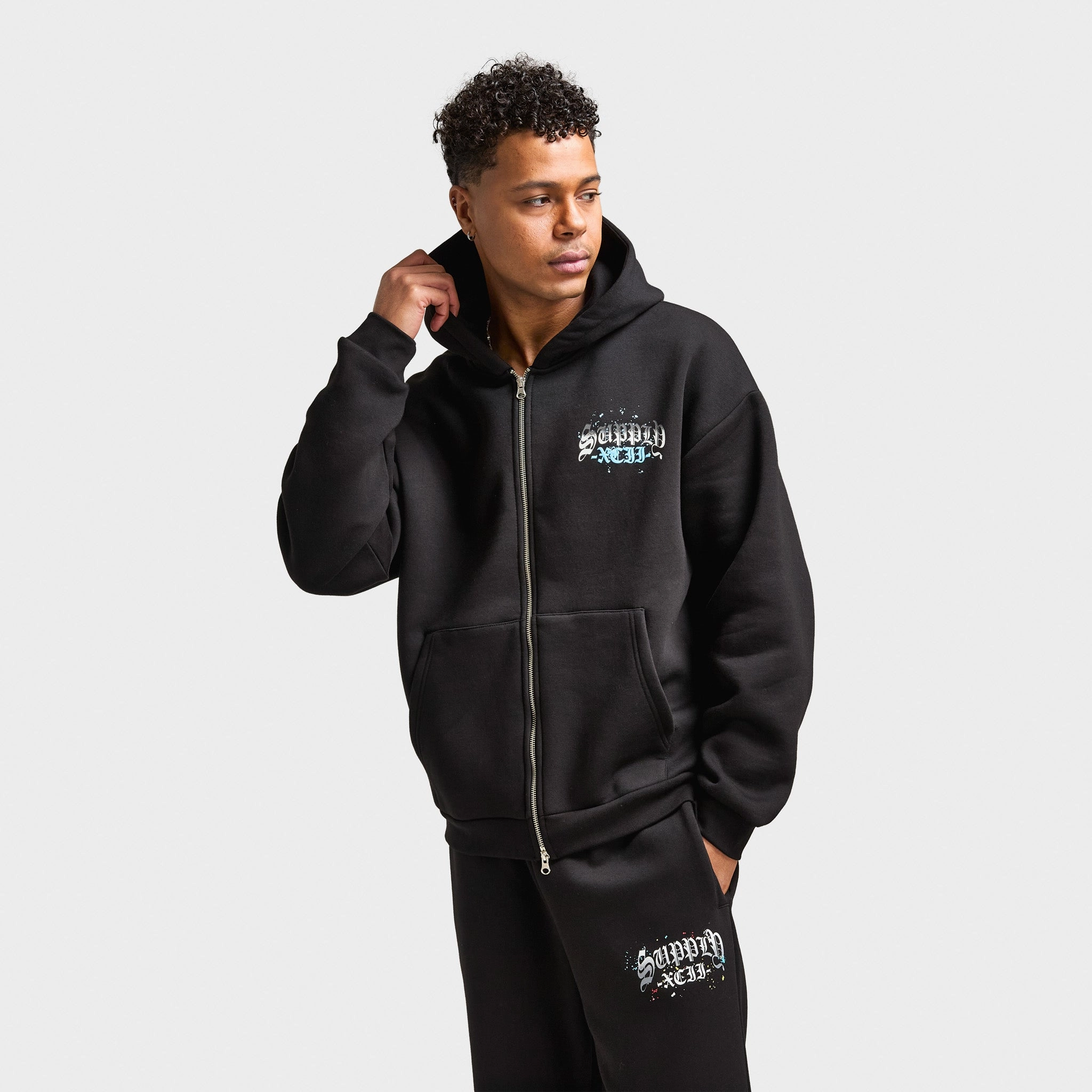 Supply & Demand Larson Full-Zip Hoodie / Black Durable Outer Layer