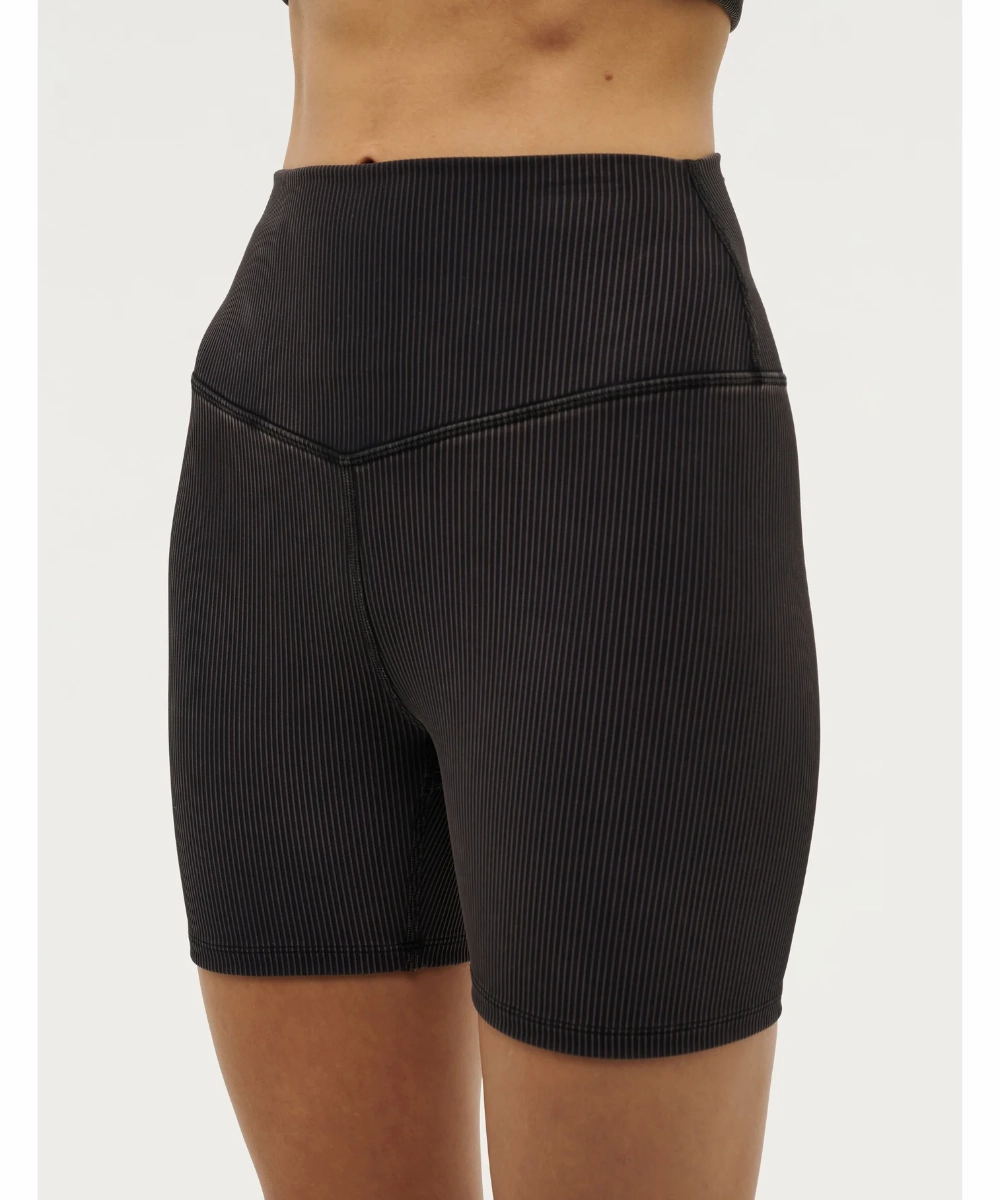P.E Nation Actualise 5?? Bike Short (Washed Black) Saga Vibe Hypoallergenic Fibers