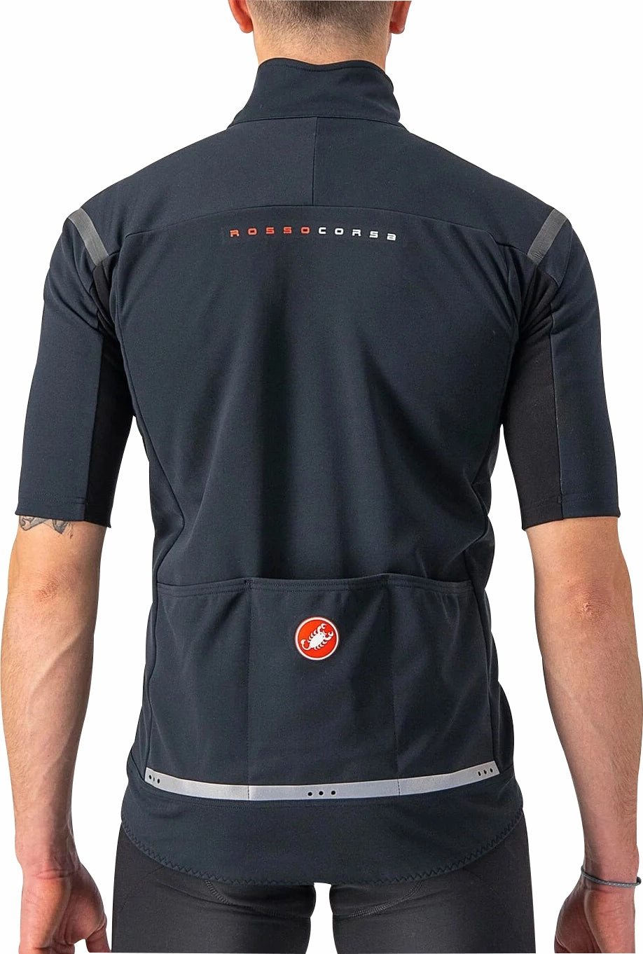 ImpactDispersing Fabric Technology Castelli Gabba RoS 2 Short Sleeve Mens Cycling Jersey - Black