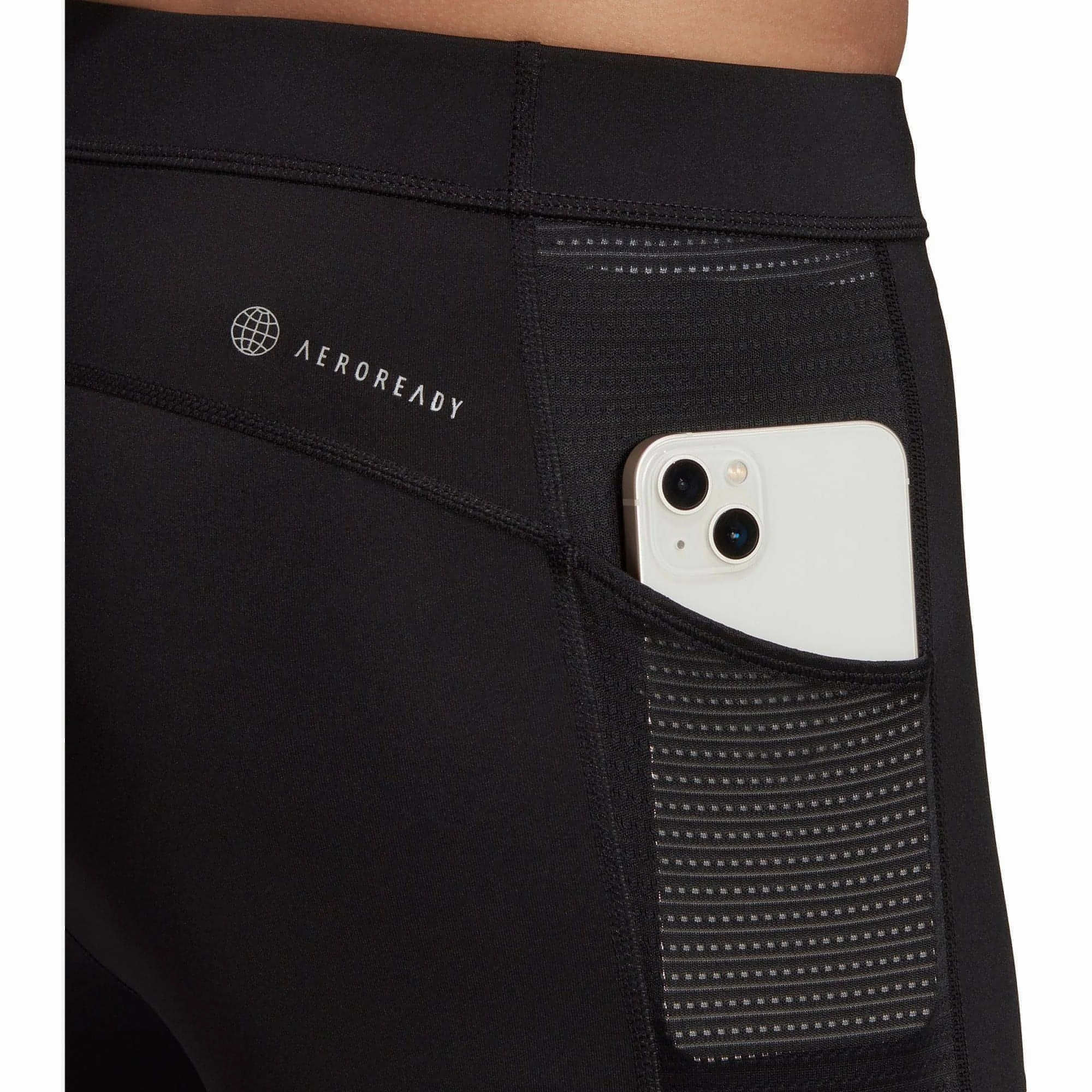 Stylish adidas Own The Run Mens Long Running Tights - Black