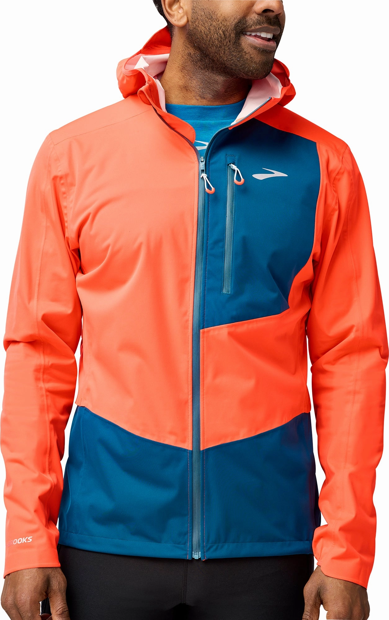 Brooks High Point 2.0 Waterproof Mens Running Jacket - Orange Flexible Stretch Design Versatile Performance