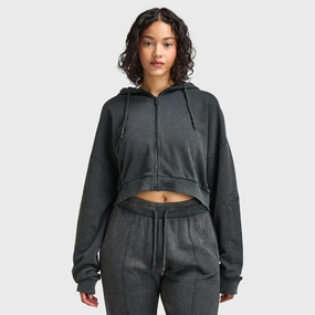 Supply & Demand Women's Monair Boxy Full Zip Hoodie / Grey W Survival Use NoiseFreeMaterial
