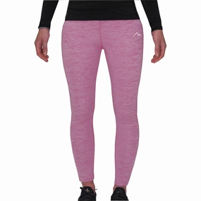 Torsion Control System bamboo More Mile Heather Womens Long Running Tights - Pink