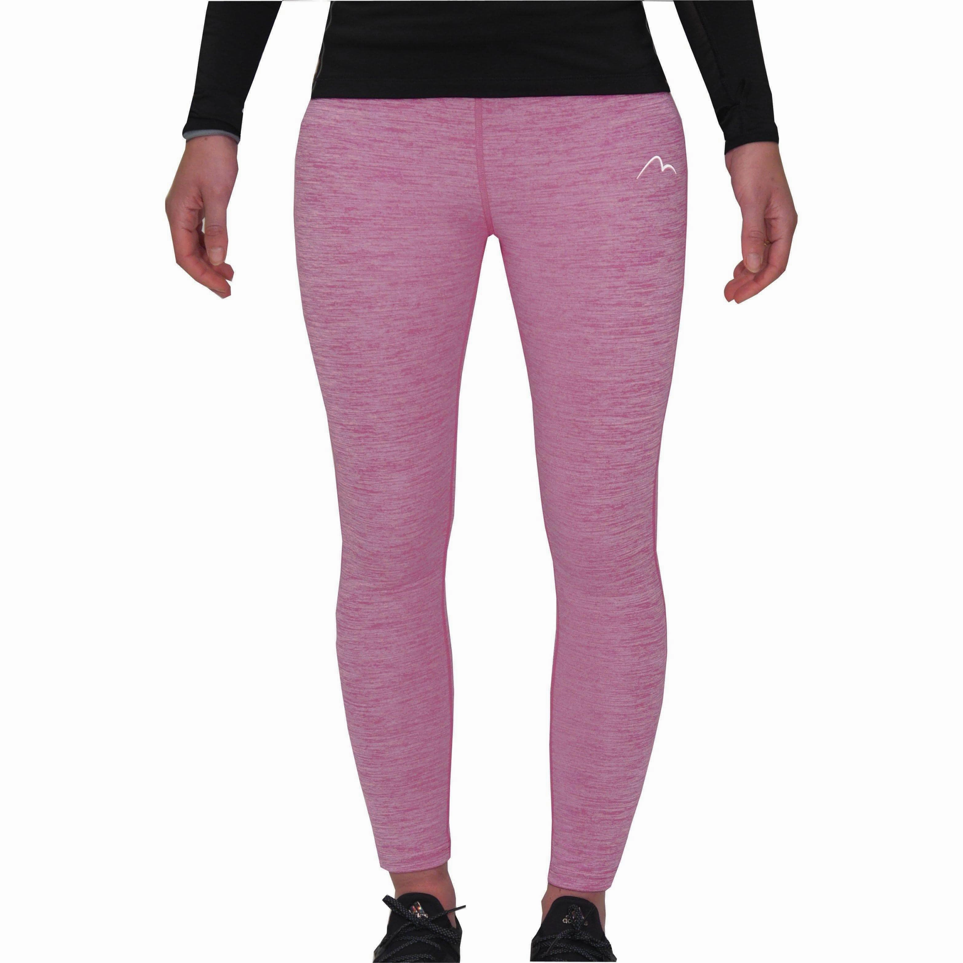 Torsion Control System bamboo More Mile Heather Womens Long Running Tights - Pink