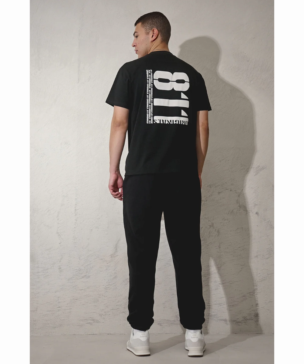 811 Originals Unisex King St Tee (Black) SlipResistantWaistband MoistureWickingMaterial