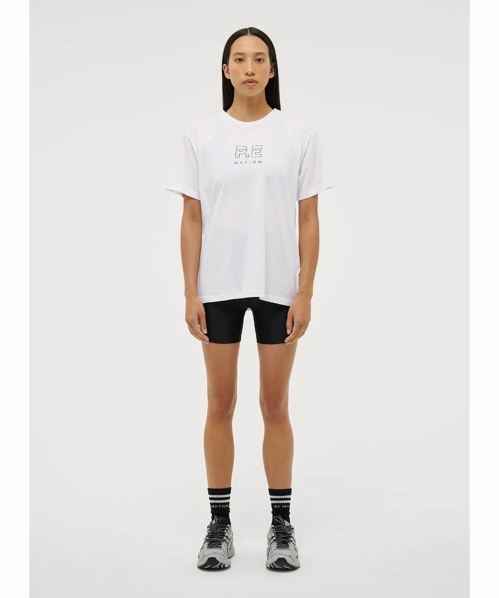 P.E Nation Heads Up Tee (Optic White) Crystal Soul