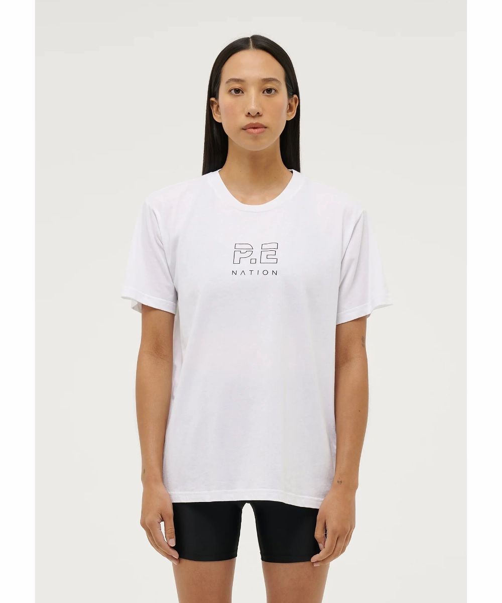 P.E Nation Heads Up Tee (Optic White) pack light