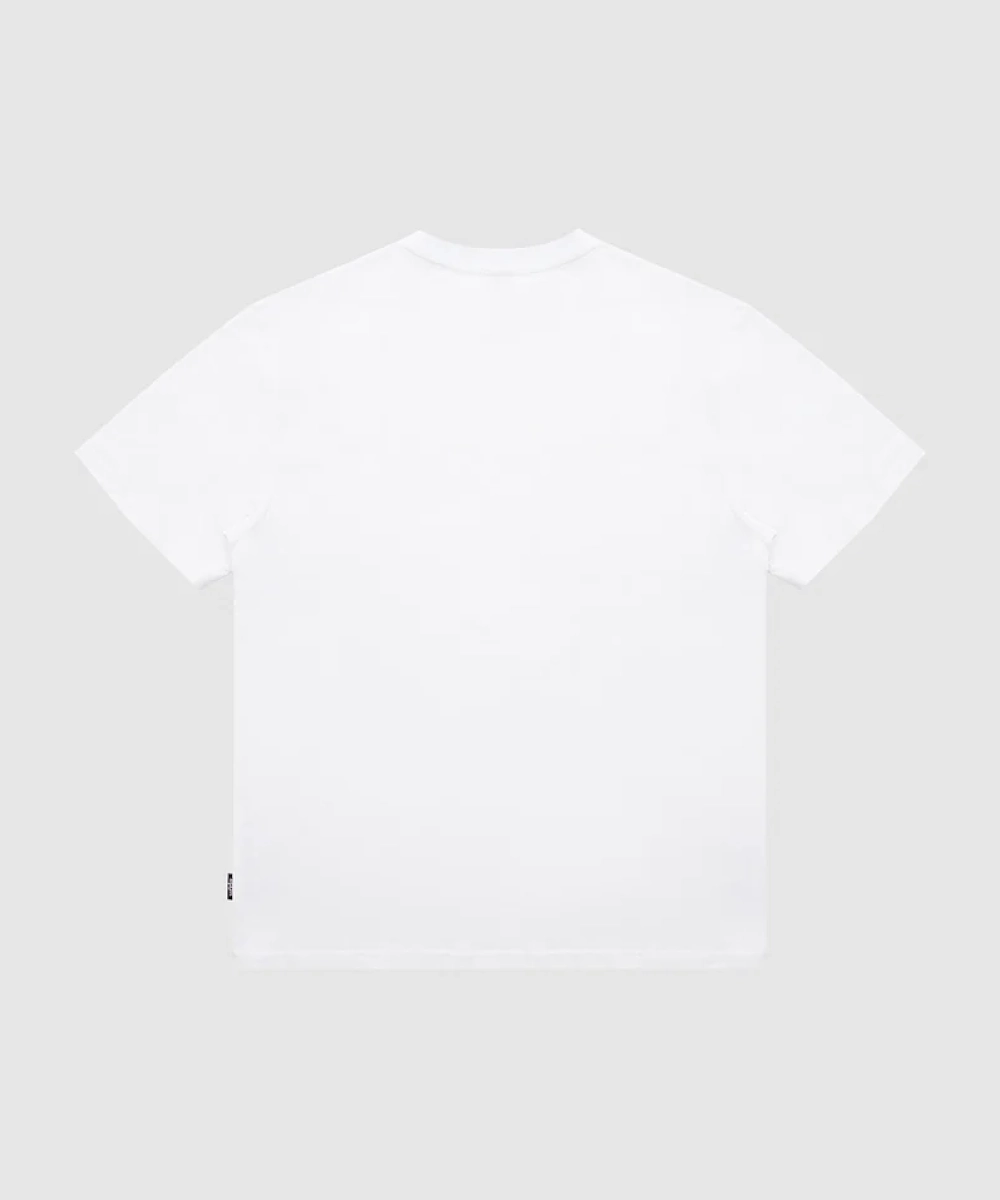 WNDRR Italic Box Fit Tee (White) Office Mood HighElasticity