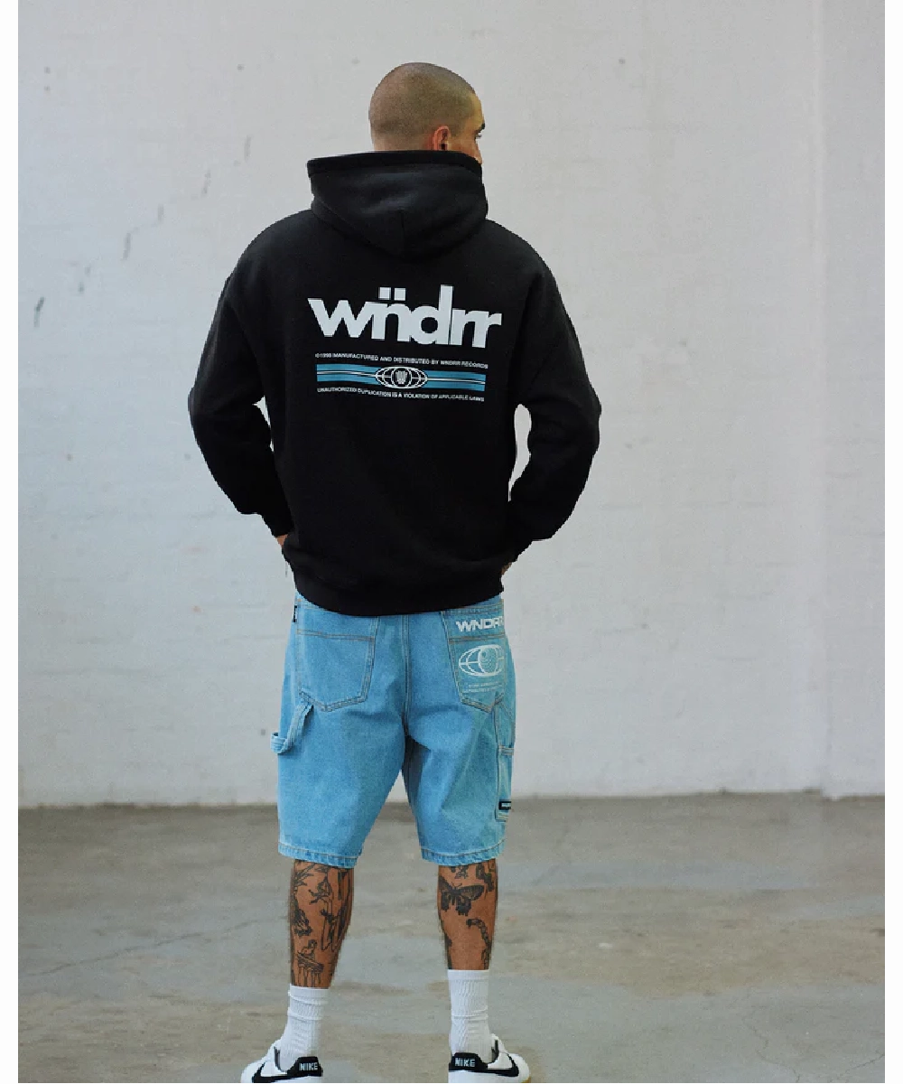 WNDRR Lodge Hood Sweat (Black) StretchFree