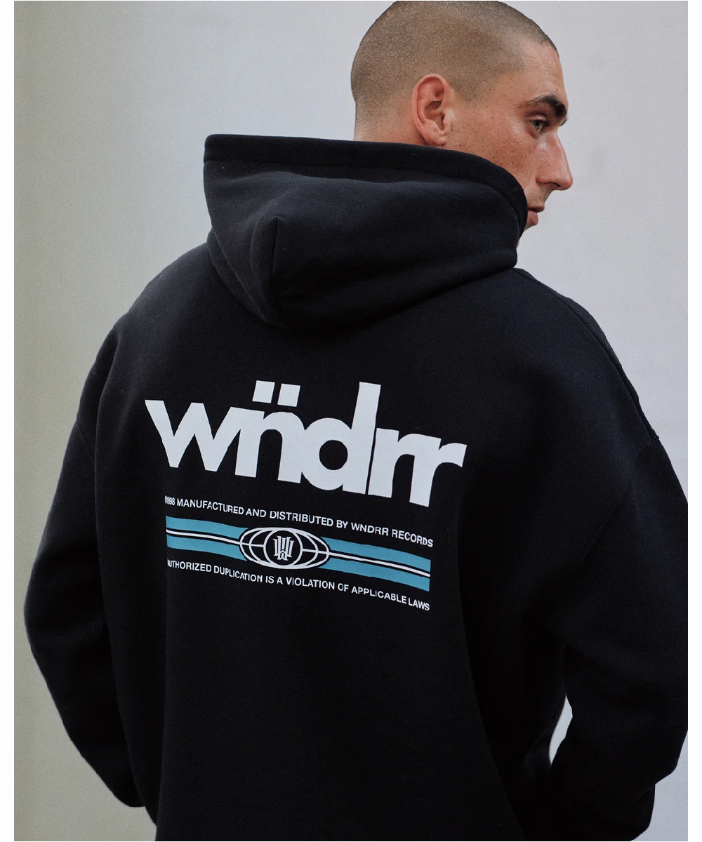 WNDRR Lodge Hood Sweat (Black) Retro cool