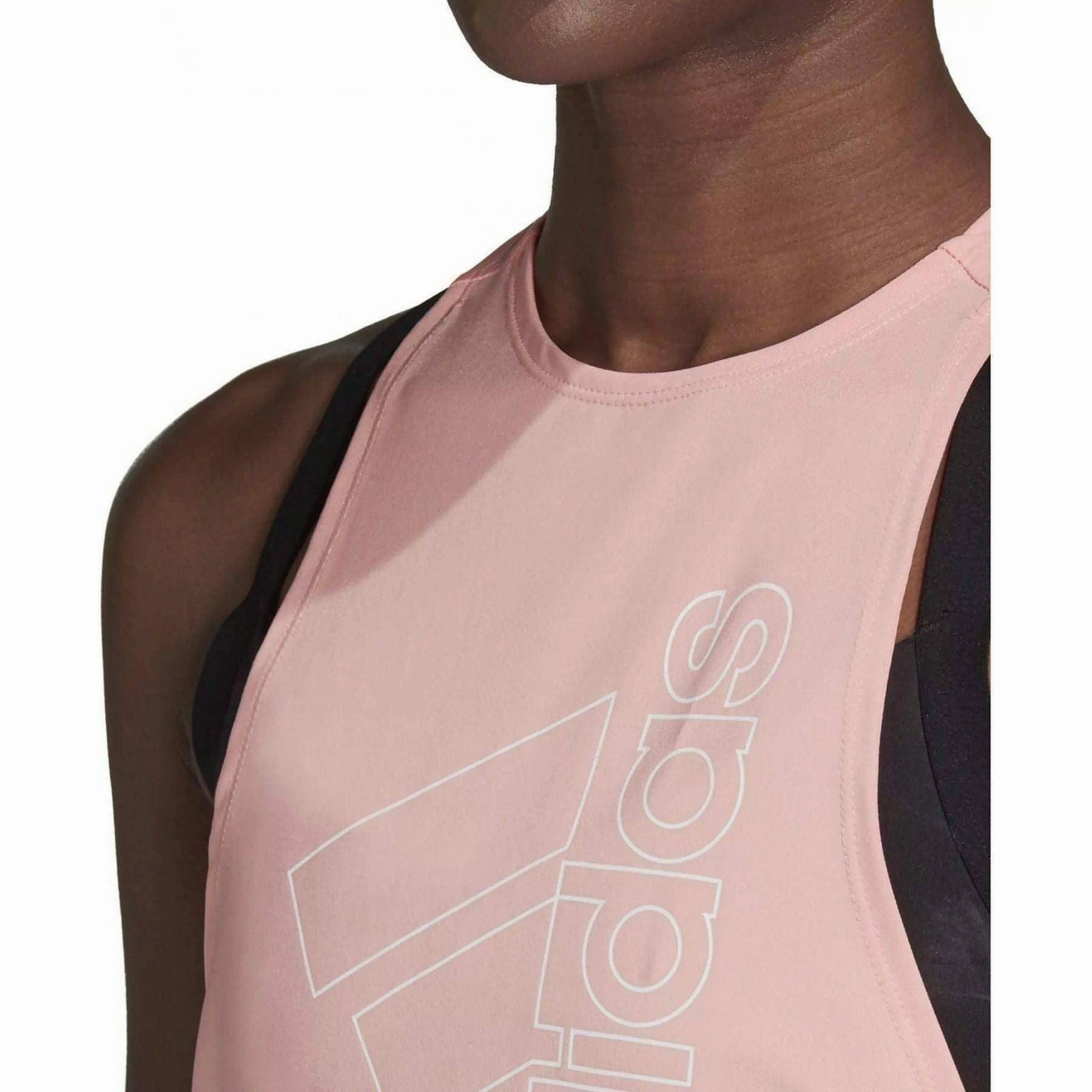 adidas Badge Of Sport Womens Training Vest Tank Top - Pink MultiPocketDesign Athleisure Cool