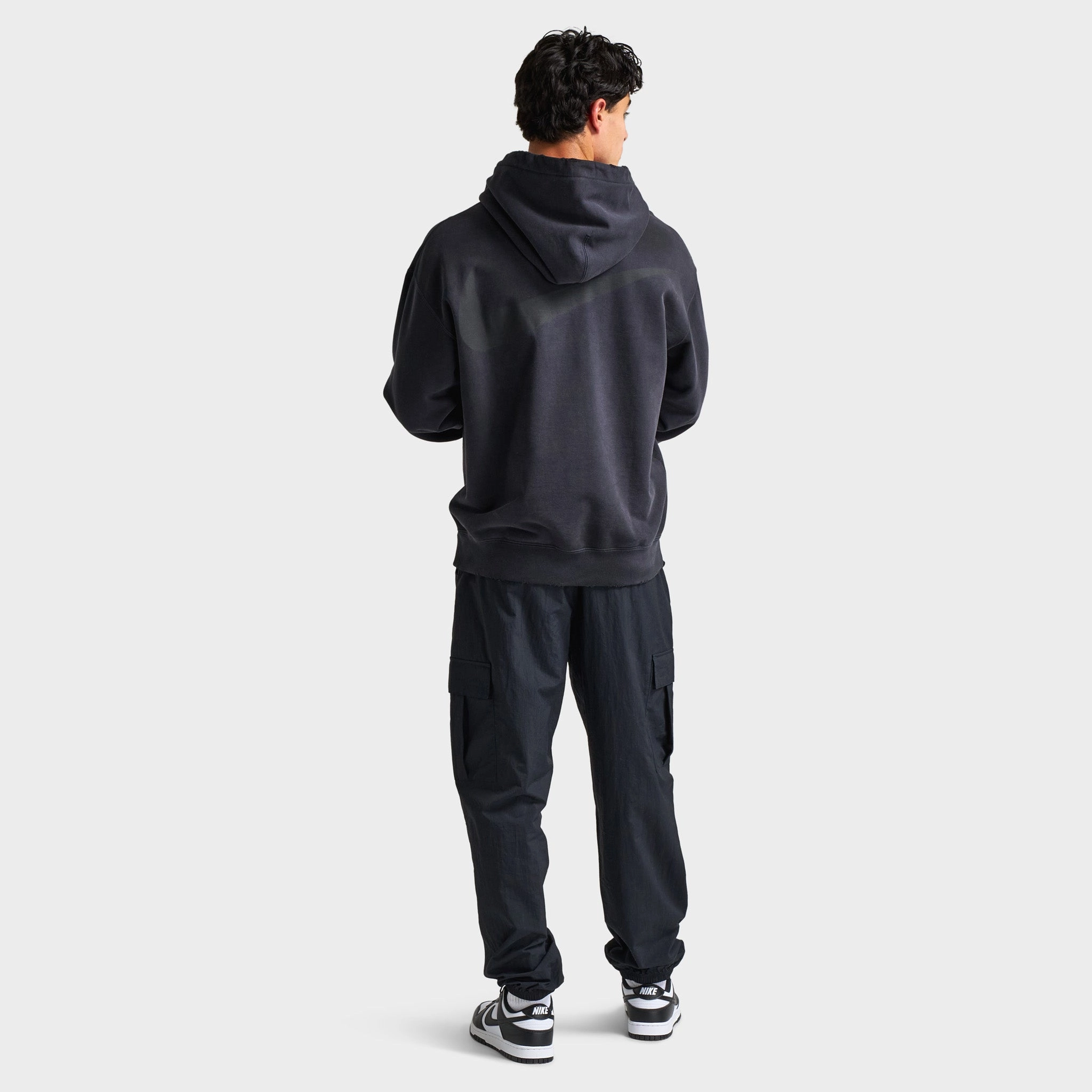Streetwear vibe Nike Solo Swoosh Fleece Pullover Hoodie Black / Black