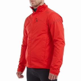Altura Nevis Nightvision Waterproof Mens Cycling Jacket - Red windproof lining