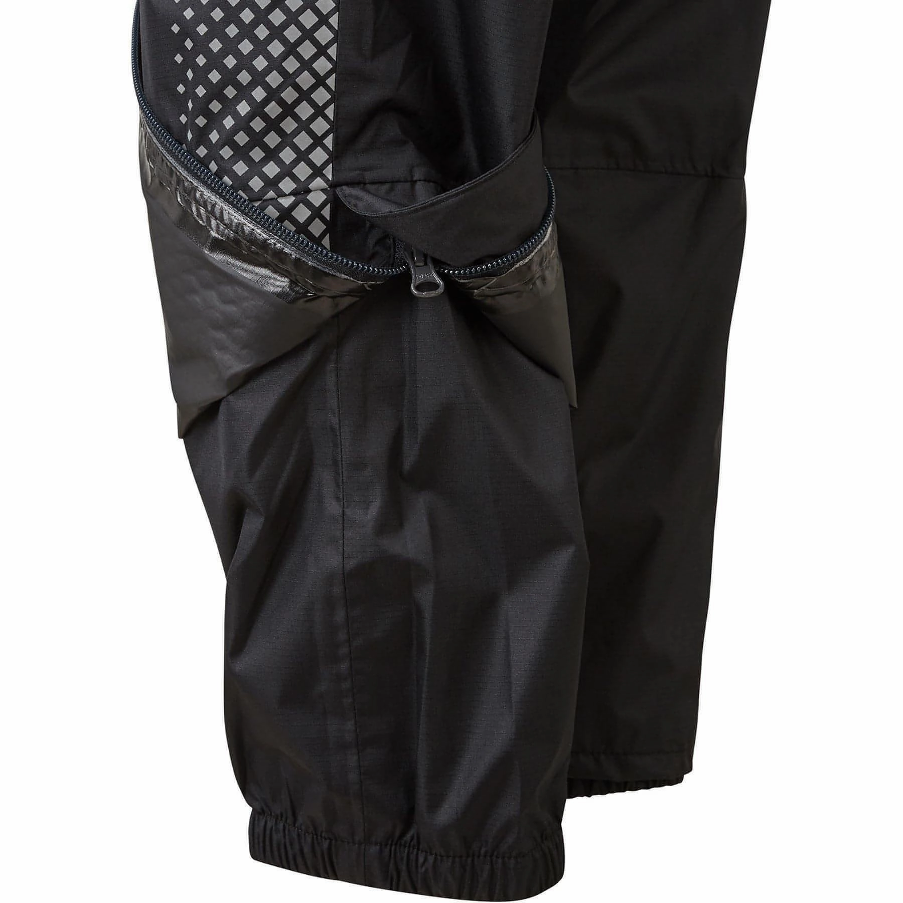 StretchFabric Double Layered Hem Altura Nightvision Waterproof Womens Cycling Over Trousers - Black