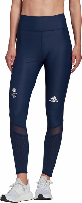 adidas Team GB Womens 7/8 Running Tights - Blue Bound Urban