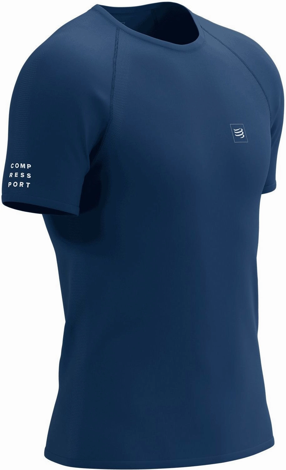 Compressport Training Short Sleeve Mens Running Top - Blue Nail polish