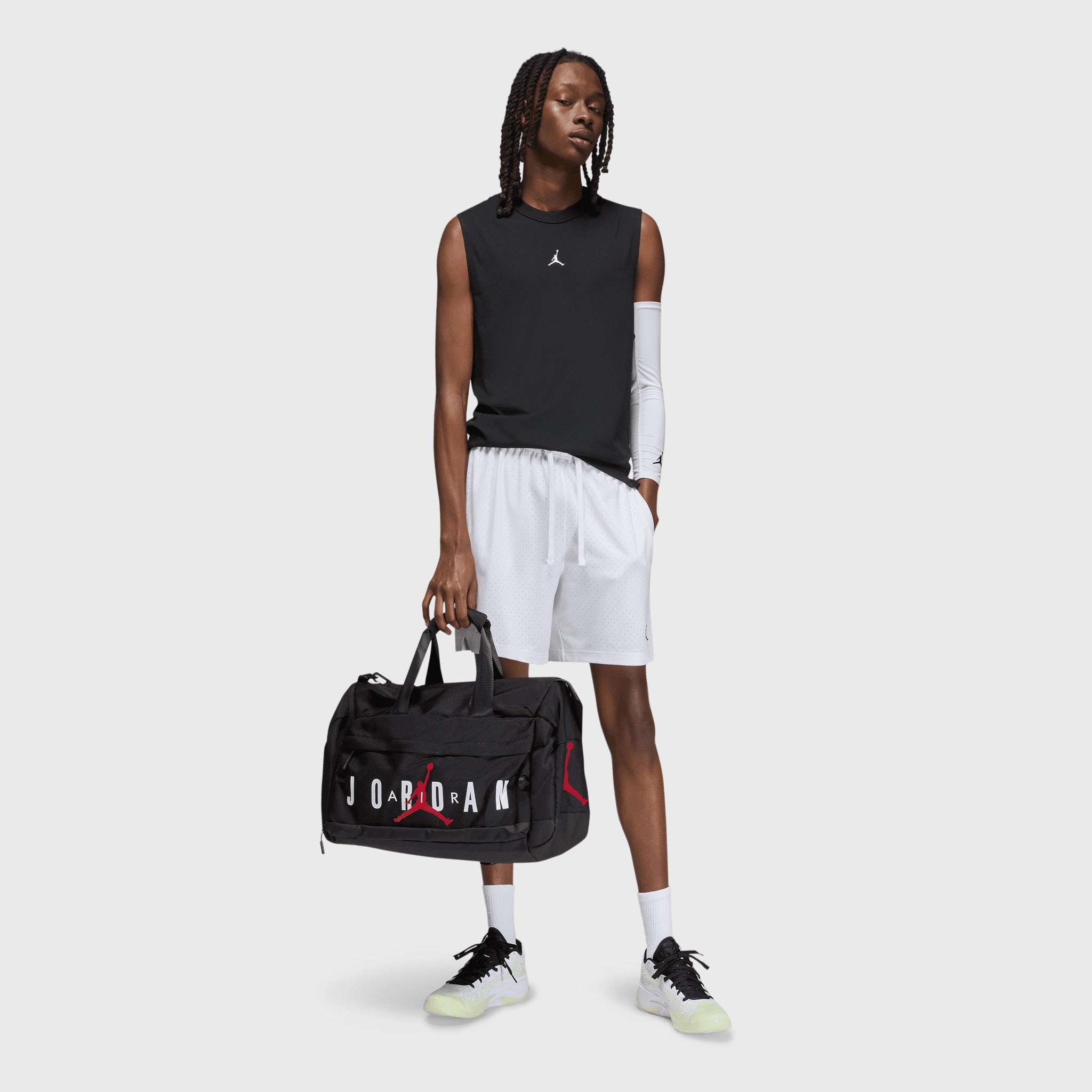 Camouflage Pattern Flexible Mobility Design Jordan Sport Dri-FIT Sleeveless T-shirt Black / White