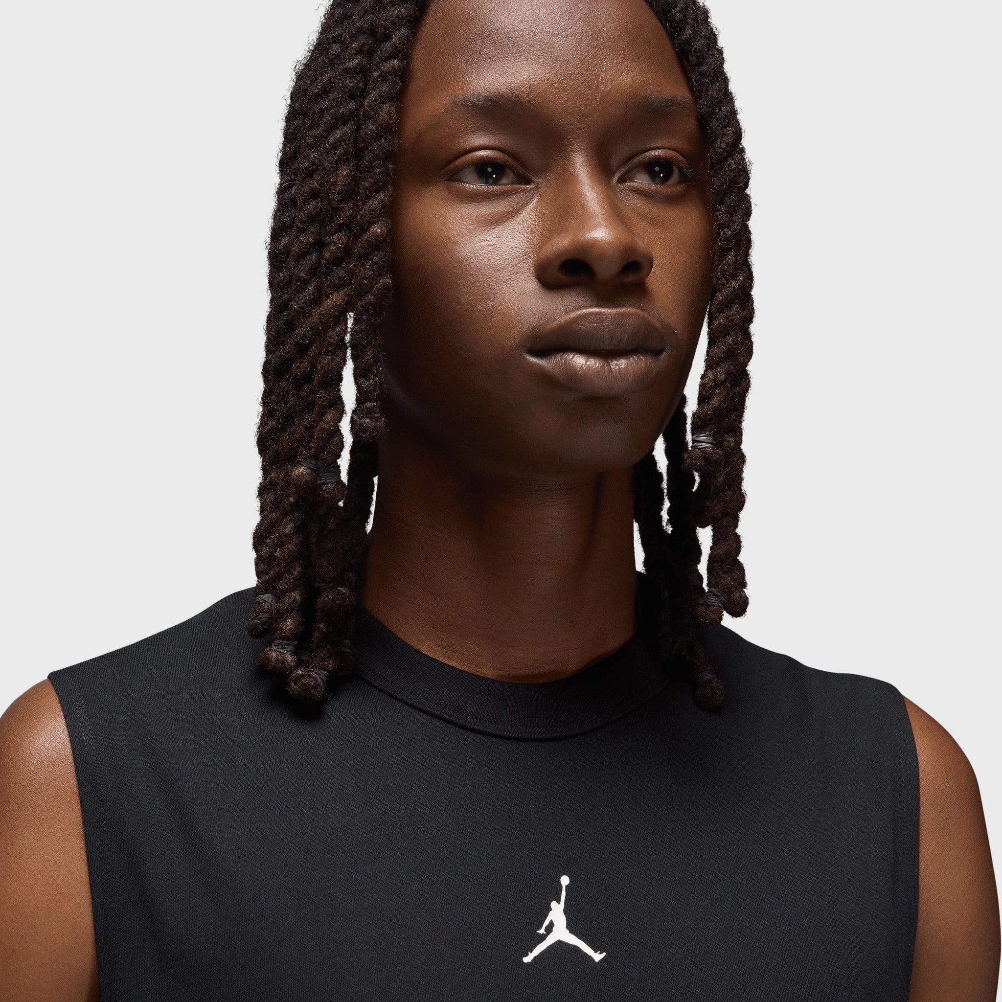after sales service Abrasion Resistant Edges Jordan Sport Dri-FIT Sleeveless T-shirt Black / White