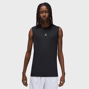 Jordan Sport Dri-FIT Sleeveless T-shirt Black / White Moisture Activated Cooling Ribbed Texture Finish
