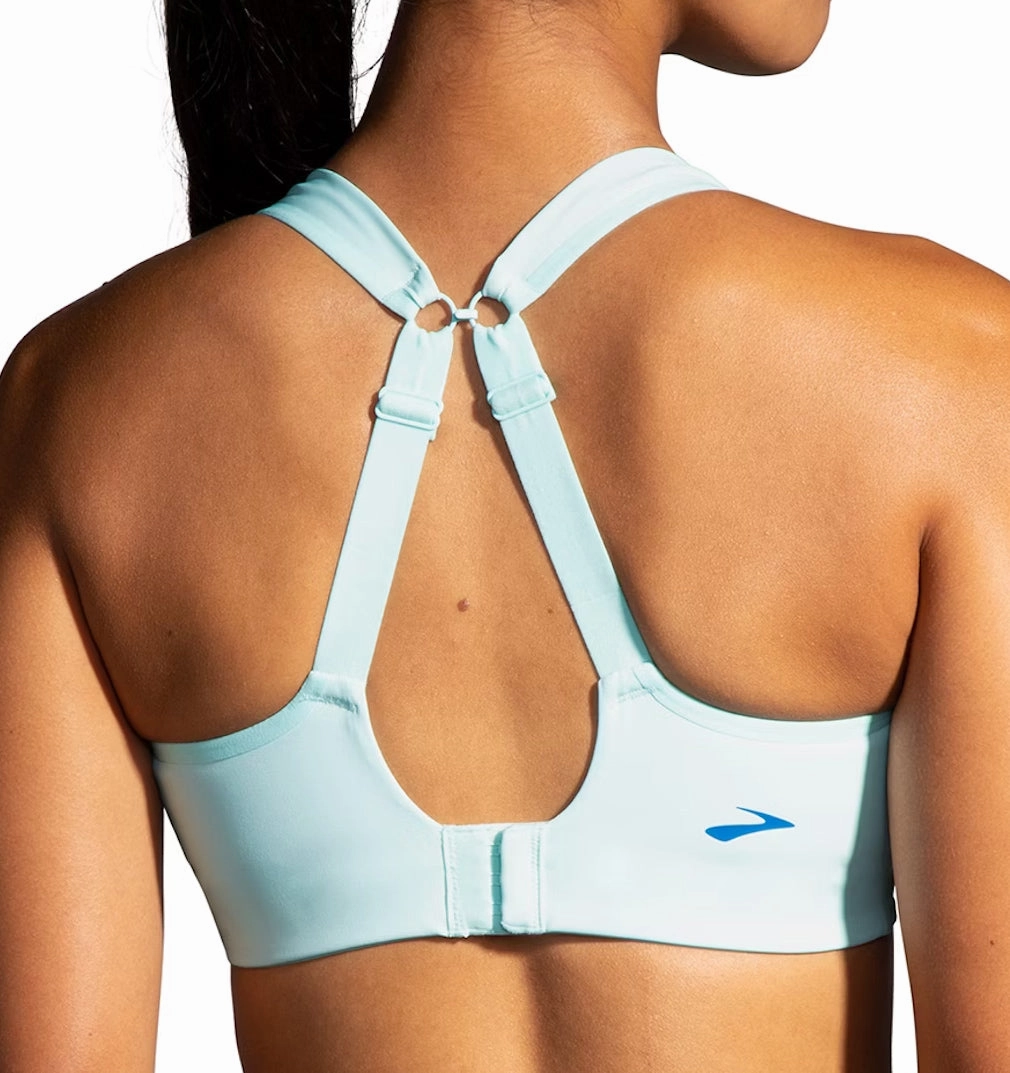 Brooks Drive Convertible Run Womens Sports Bra - Blue Stylish add-ons Temperature Regulation System