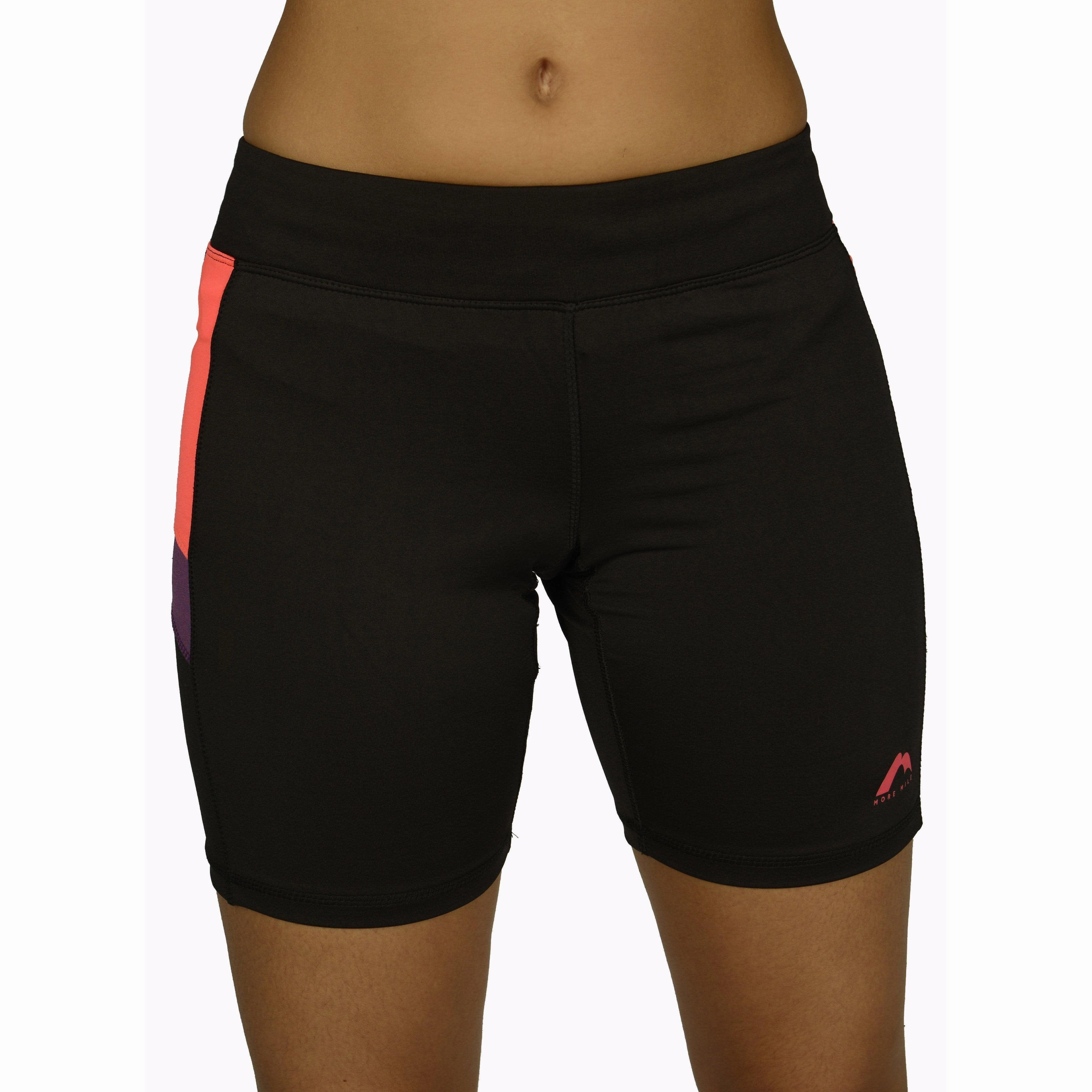 More Mile More-Tech Womens Short Running Tights - Black Holiday Wear SoftInnerLining