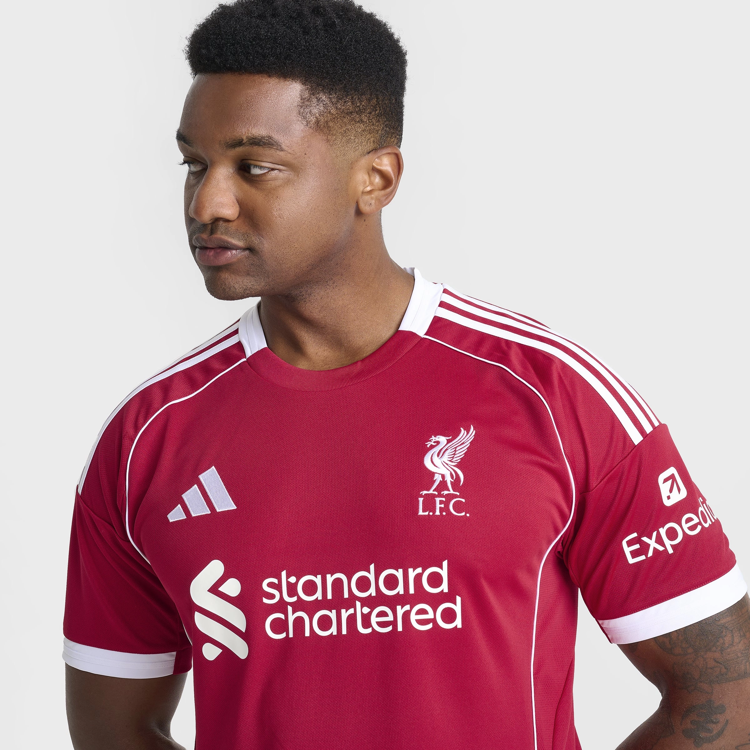 marines adidas Liverpool 25/26 Home Jersey / Strawberry Red
