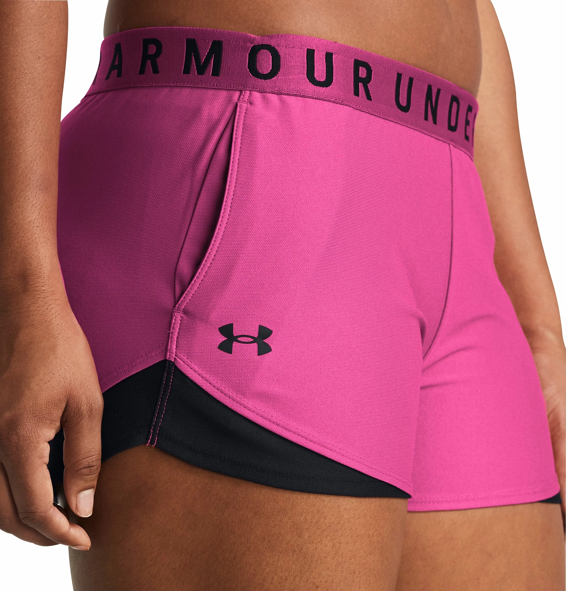 Under Armour Play Up 3.0 Womens Running Shorts - Pink Ripstop Material Weekend Wear
