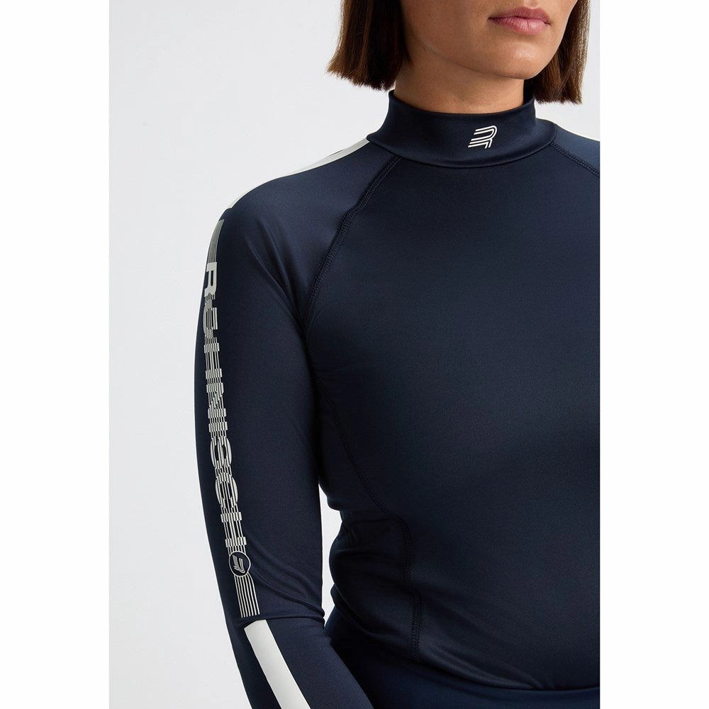 AntiStatic Fabric Treatment Rohnisch Women's Ultra Viola UV Long Sleeve Golf Shirt - Navy