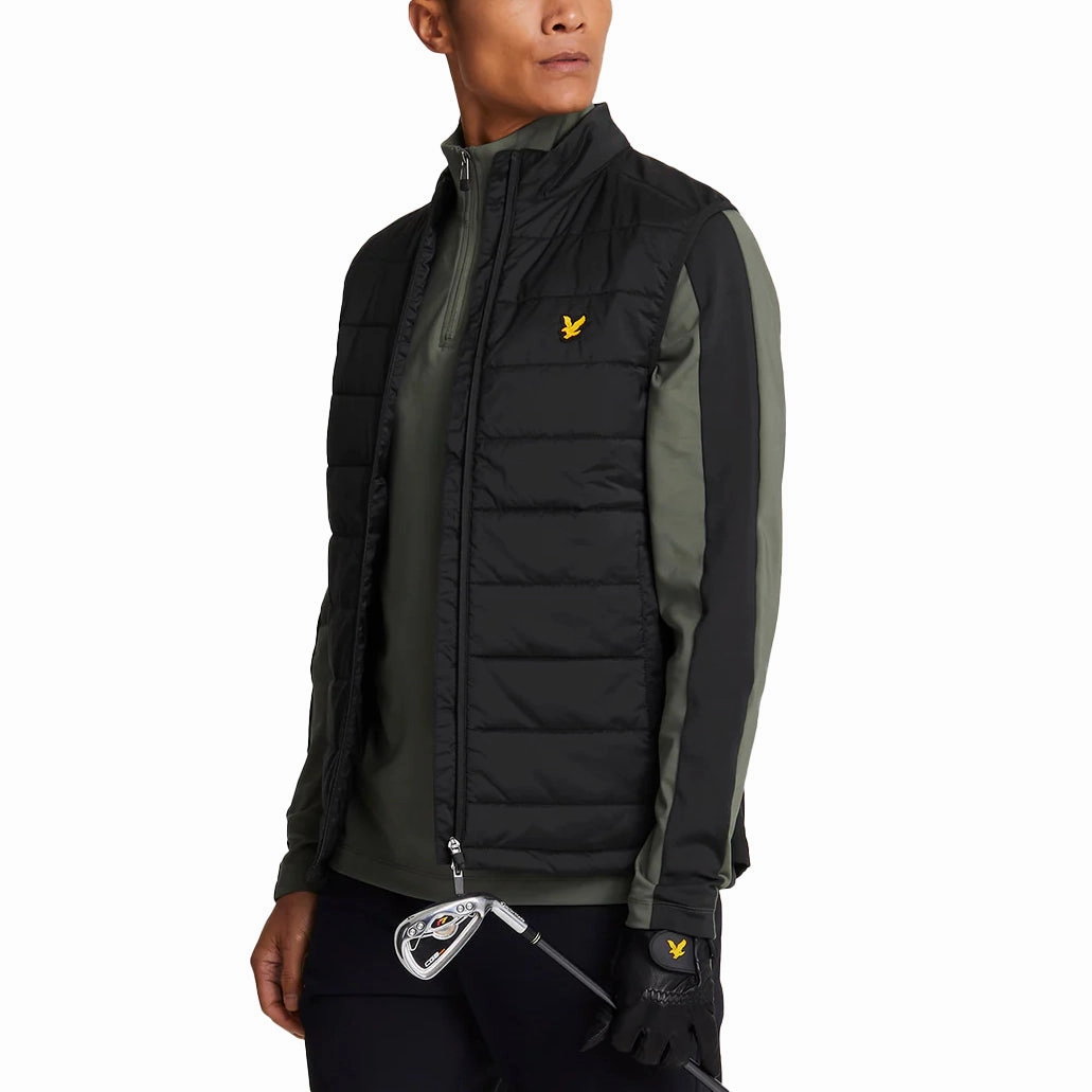 assistance Elegant Lyle & Scott Wadded Golf Gilet - Black