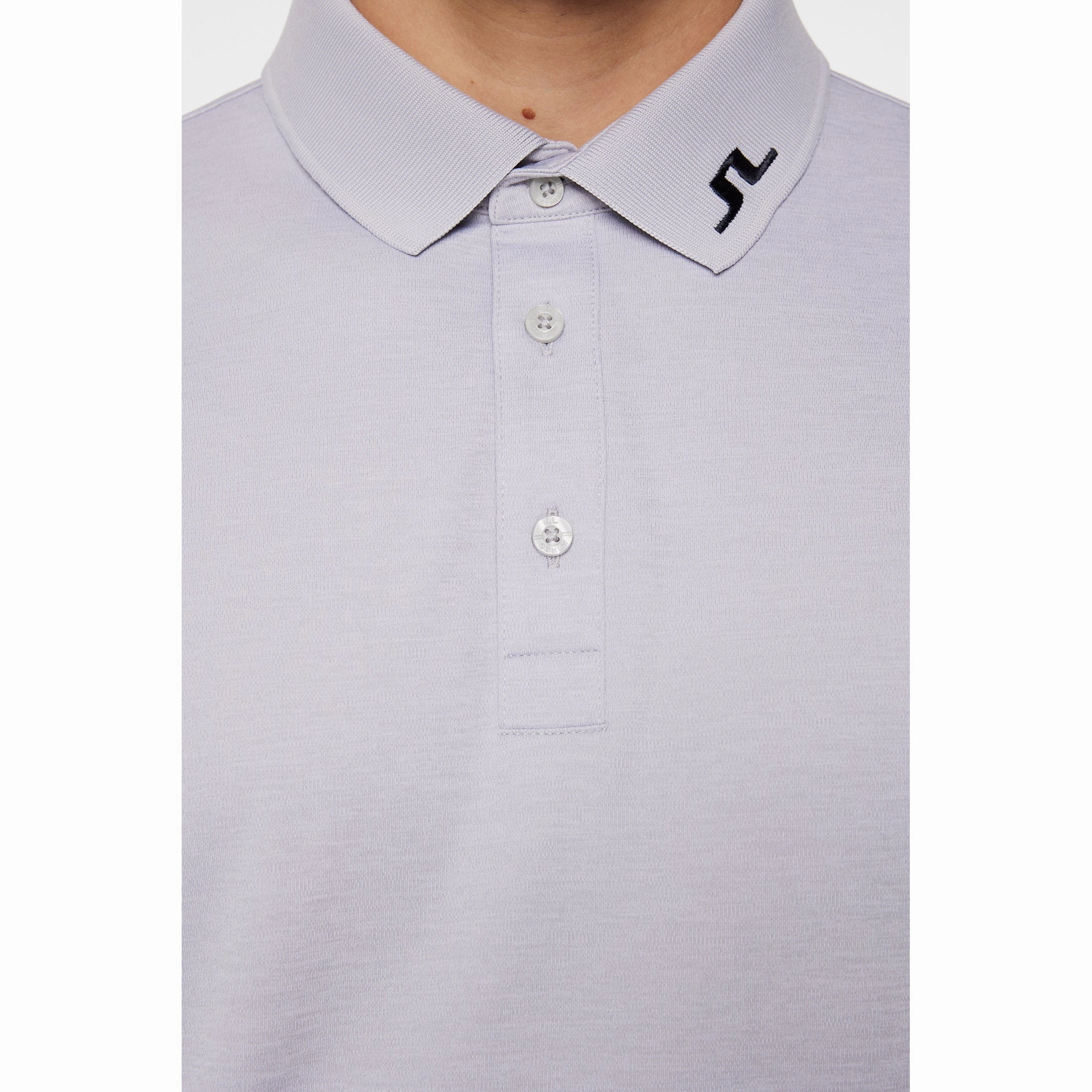 TearResistant Fiber J.Lindeberg Tour Tech Regular Fit Golf Polo Shirt - Light Grey Melange