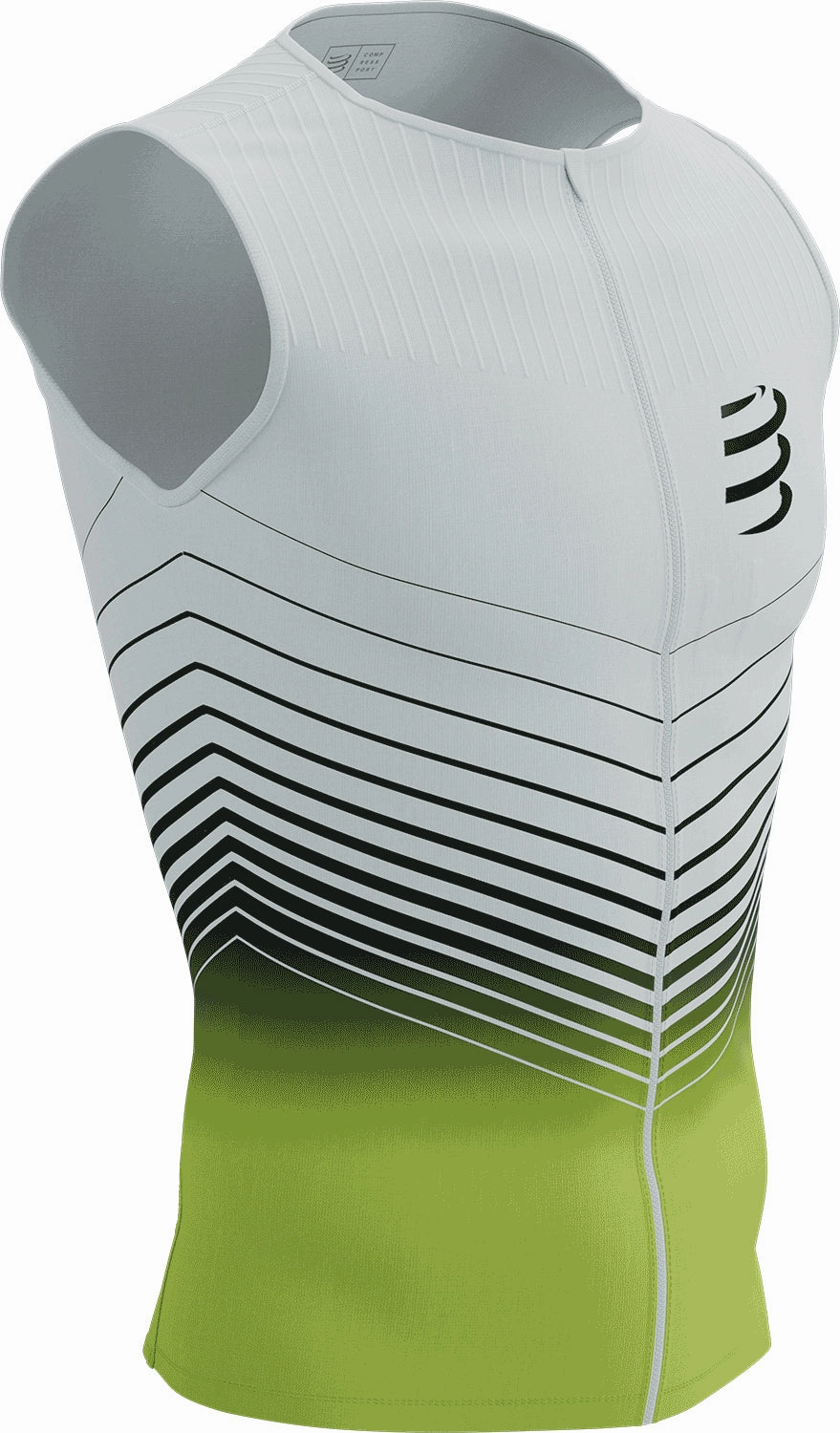 expression Compressport Tri Postural Aero Sleeveless Mens Cycling Jersey - White