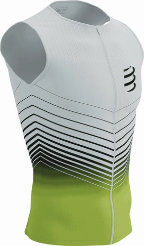 expression Compressport Tri Postural Aero Sleeveless Mens Cycling Jersey - White