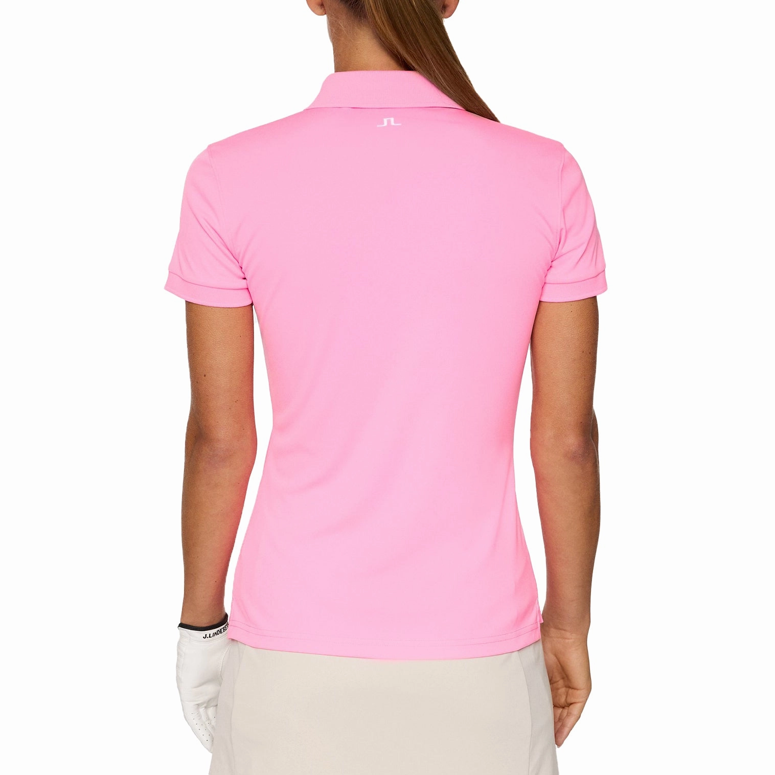 ComfortStretch Collar J.Lindeberg Women's Tour Tech Golf Polo Shirt - Eosine Pink