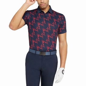 Office Attire Galvin Green Miles Breathable Golf Polo Shirt - Navy/Red