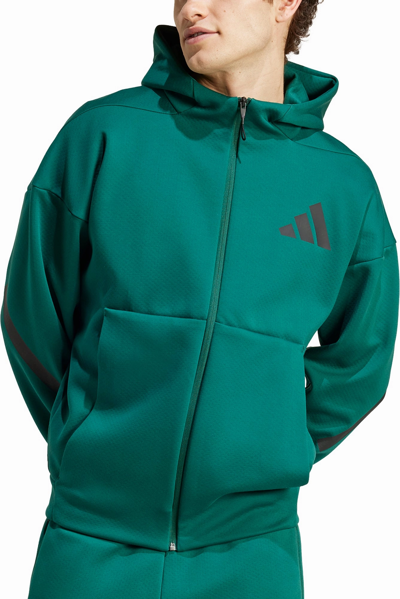 adidas Z.N.E Mens Training Track Jacket - Green Clean Fit