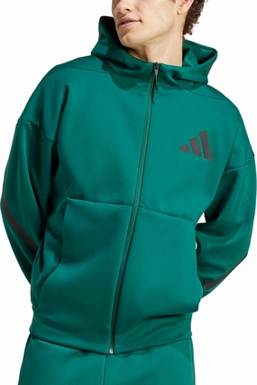 adidas Z.N.E Mens Training Track Jacket - Green Clean Fit