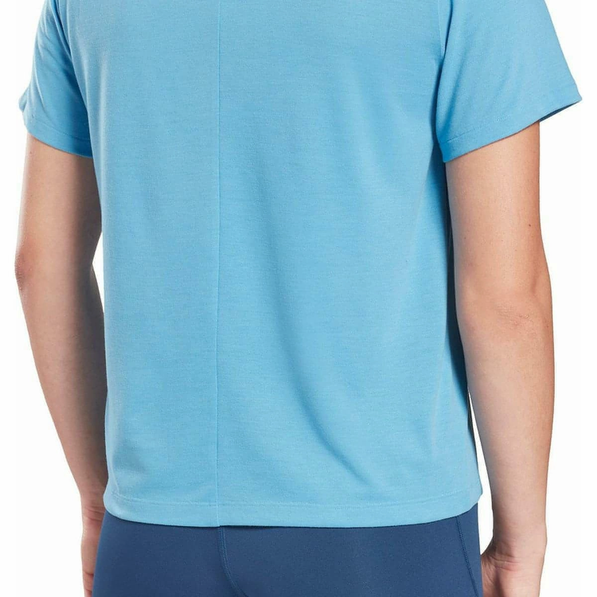 Reebok Workout Ready Supremium Short Sleeve Womens Training Top - Blue Art Mood Thick Fiber