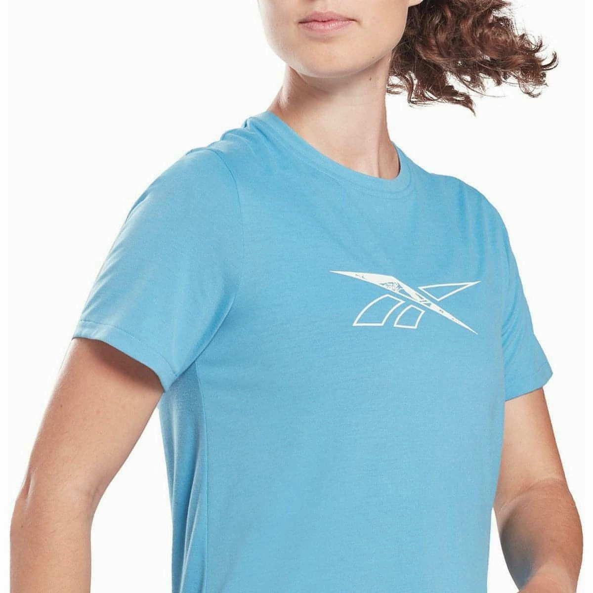 ThermalRegulating Layer Reebok Workout Ready Supremium Short Sleeve Womens Training Top - Blue