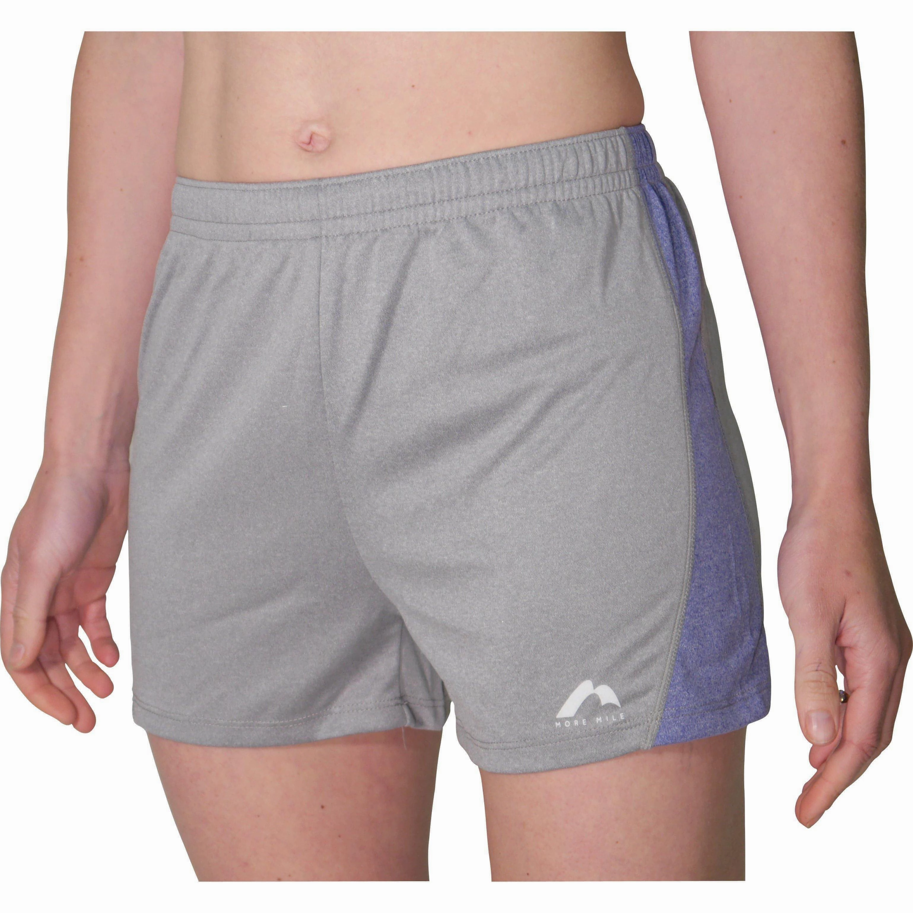 More Mile Jersey Womens Training Shorts - Grey Active Ready
