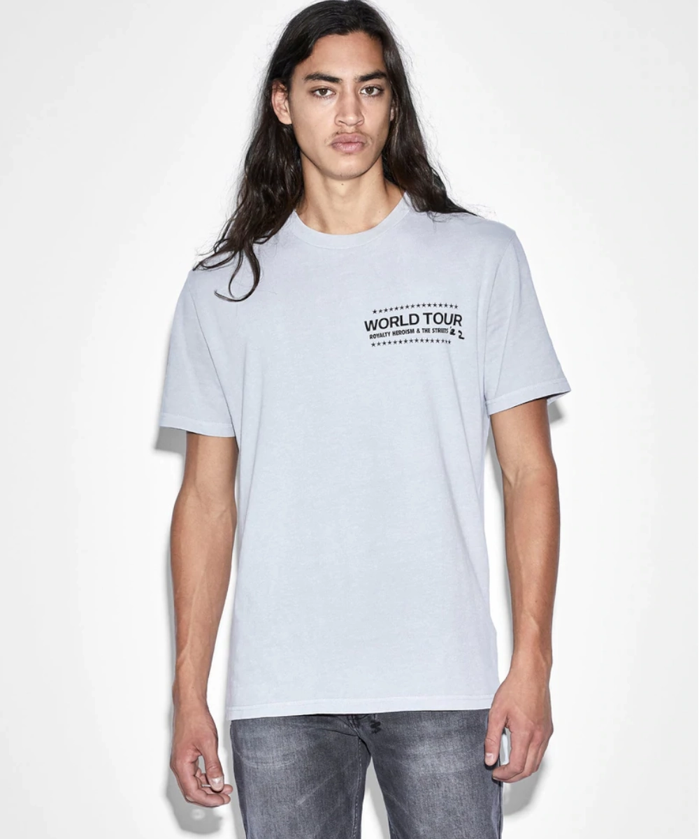 Breathable mesh Ksubi Paste Up Biggie SS Tee (Moon Grey)