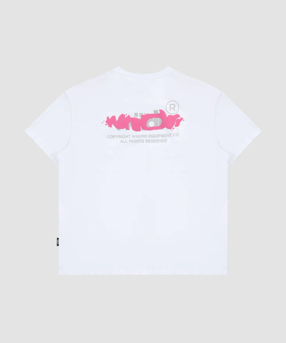 WNDRR Test Box Fit Tee (White) Reuse Mode Sequin Glow
