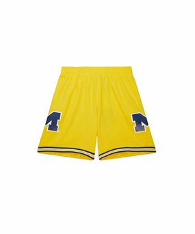 University of Michigan Maize NCAA 1991 Swingman Shorts SustainableProduction ThermalRegulatingFabric