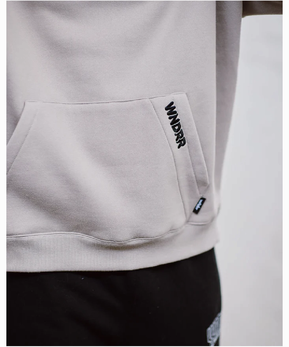 WNDRR Halo Hood Sweat (Moon Grey) Thermal Insulation AbrasionResistantClothing
