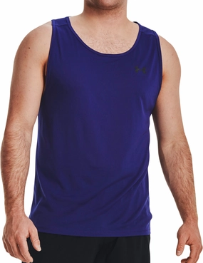 Under Armour Tech 2.0 Mens Training Vest - Blue NonRestrictive Design WrinkleFreeTexture