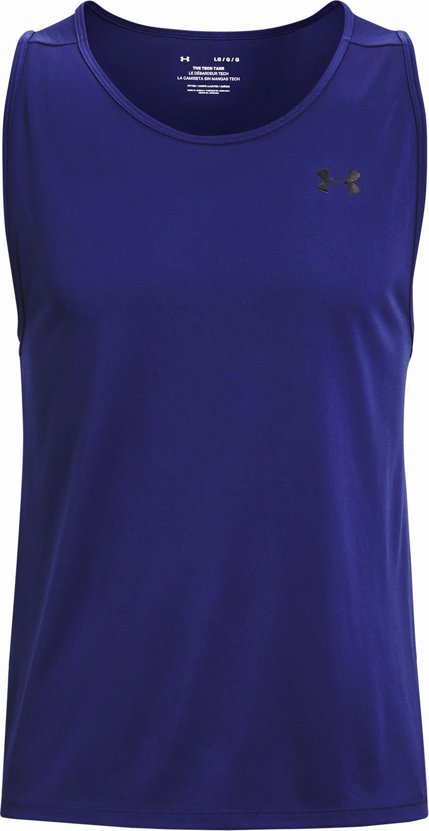 Under Armour Tech 2.0 Mens Training Vest - Blue FlexSeamTechnology Layered Hem Details