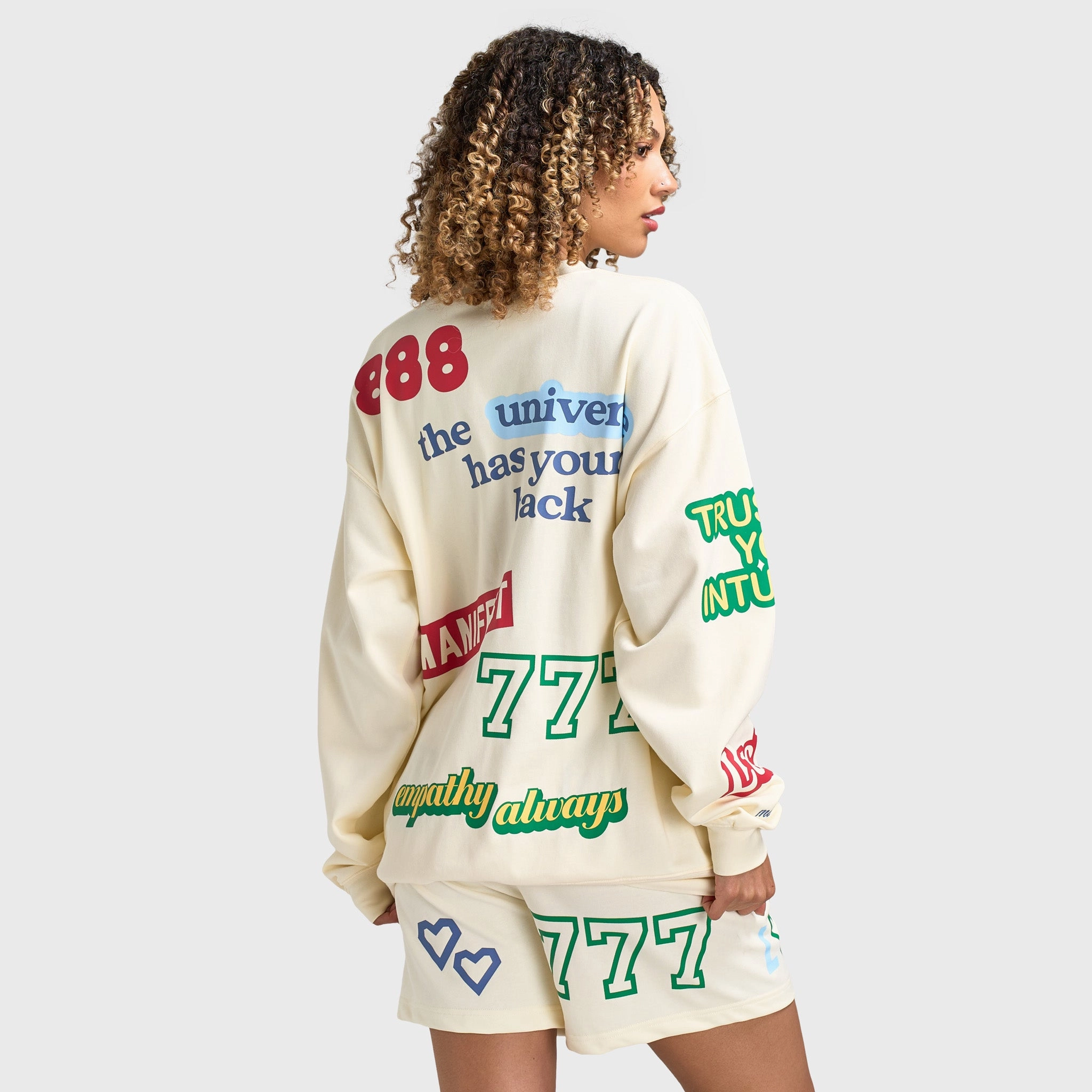 Mayfair Women's Affirmations Crewneck / Cream Semi Formal
